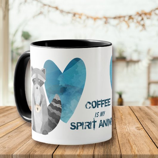 Kaffee ist mein Geist Tierraccoon Tasse