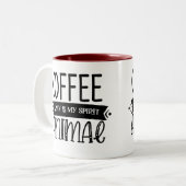 Kaffee ist mein Geist Zweifarbige Tasse (Vorderseite Links)