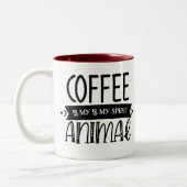 Kaffee ist mein Geist Zweifarbige Tasse (Links)