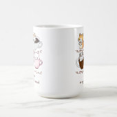 Kaffee ist mein Geiststier mit lustiger Katze Kaffeetasse (Mittel)