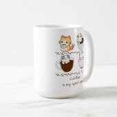 Kaffee ist mein Geiststier mit lustiger Katze Kaffeetasse (VorderseiteRechts)