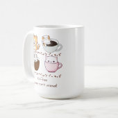 Kaffee ist mein Geiststier mit lustiger Katze Kaffeetasse (Vorderseite Links)