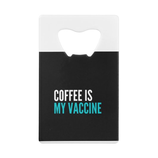 Kaffee ist mein Impfstoff Geldbeutel Flaschenöffner (Rückseite)