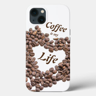 Kaffee ist mein Leben mit Kaffeebohnen Herz Case-Mate iPhone Hülle