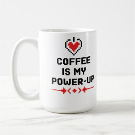 Kaffee ist mein Power-Up – Retro-Gamer-Kaffeetasse Kaffeetasse
