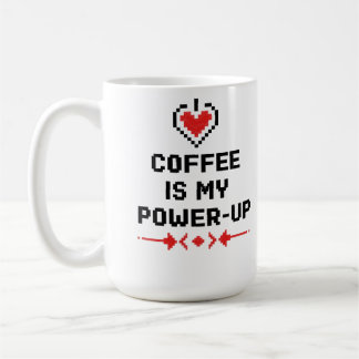 Kaffee ist mein Power-Up – Retro-Gamer-Kaffeetasse Kaffeetasse
