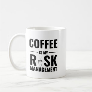 Kaffee ist mein Risikomanagement — Trader-Tassende Kaffeetasse