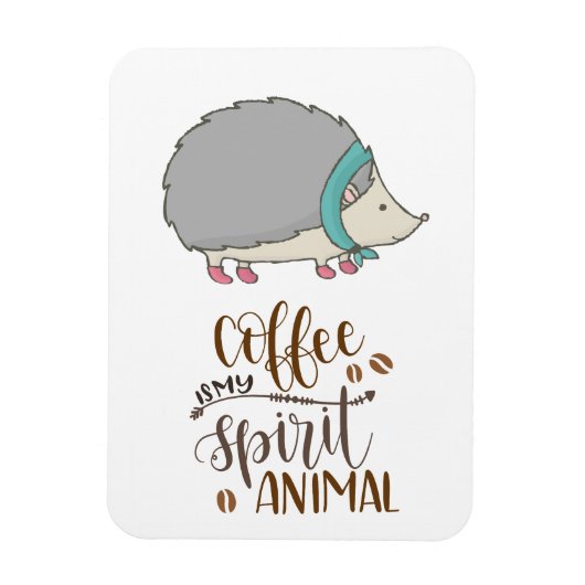 Kaffee ist mein spirituelles Tier Igel Magnet (Vertikal)