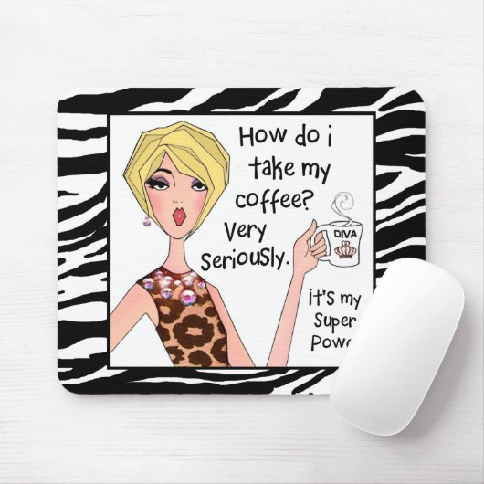 Kaffee ist mein Super-Power! Mousepad (Mit Mouse)