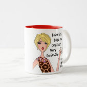 Kaffee ist mein Super-Power! Zwei-Tone-Tasse Zweifarbige Tasse (VorderseiteRechts)