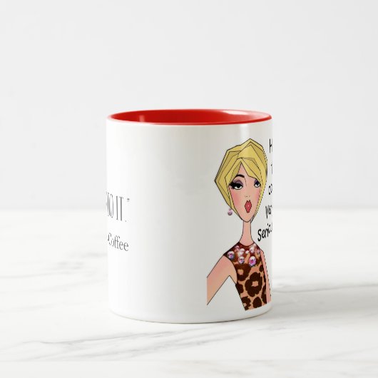 Kaffee ist mein Super-Power! Zwei-Tone-Tasse Zweifarbige Tasse (Mittel)