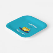 Kaffee ist mein Therapiepapier Pappteller (Gewinkelt)