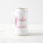 Kaffee ist mein Valentine Bierglas (Vorderseite Links)