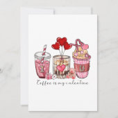 Kaffee ist mein Valentine Einladung (Vorderseite)