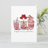 Kaffee ist mein Valentine Einladung (Stehend Vorderseite)