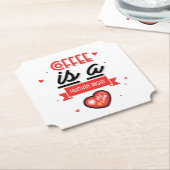 Kaffee ist mein Valentine Untersetzer (angewinkelt)