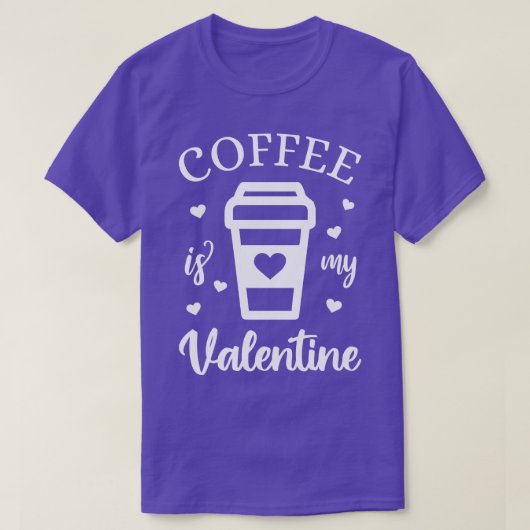 Kaffee ist mein Valentiner Coffein Lover V T-Shirt (Design vorne)