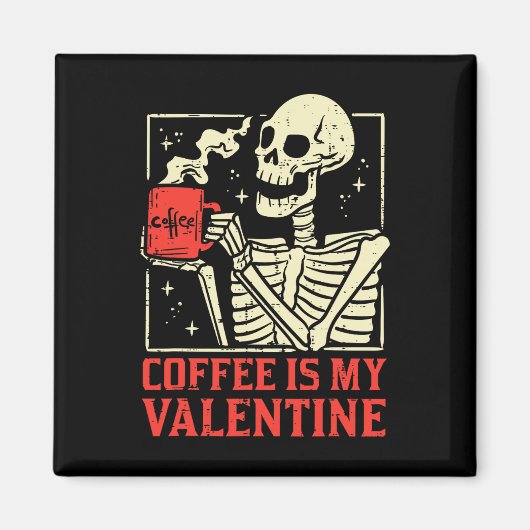 Kaffee ist mein Valentiner Valentinstag Frauen Magnet (Vorne)