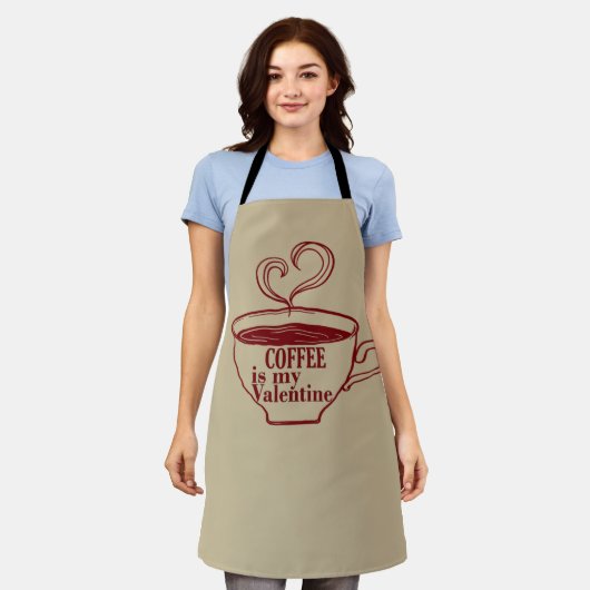 Kaffee ist mein Valentinkomisch Schürze (Getragen)