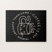 Kaffee ist meine emotionale Unterstützung Tier Puzzle (Horizontal)