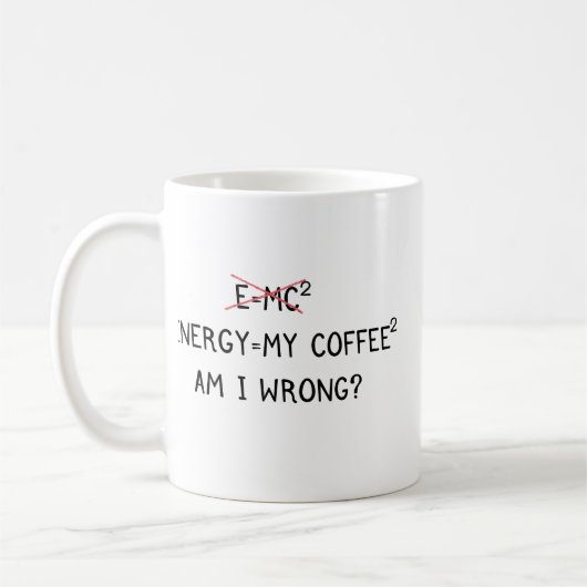 Kaffee ist meine Energie - Funny Physical Tasse (Links)