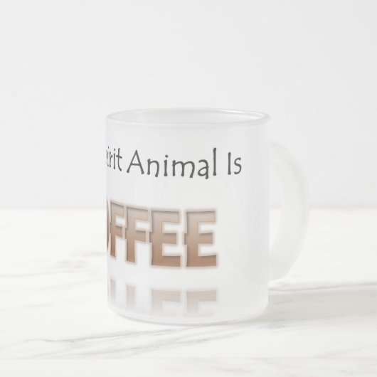 Kaffee ist meine Geist-TierShirt-mattierte Tasse (VorderseiteRechts)