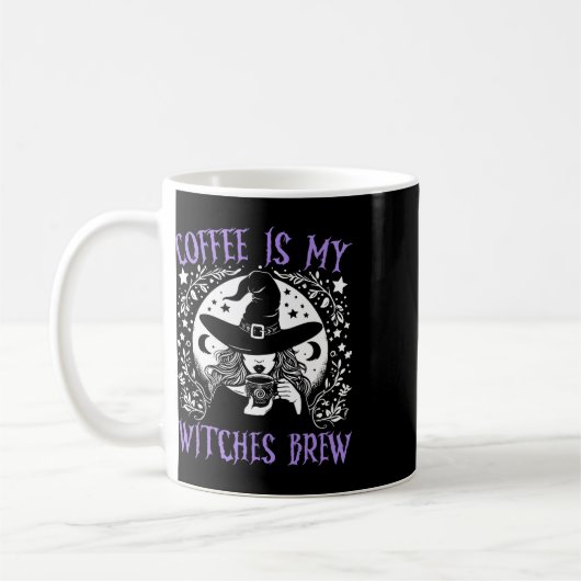 Kaffee ist meine Hexen Brew Retro Halloween Br Kaffeetasse (Links)