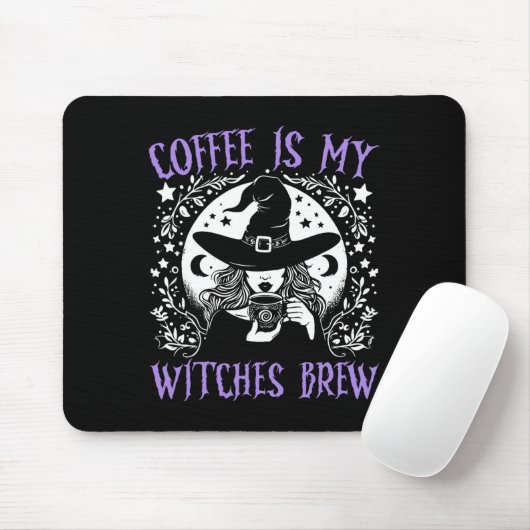 Kaffee ist meine Hexen Brew Retro Halloween Br Mousepad (Mit Mouse)