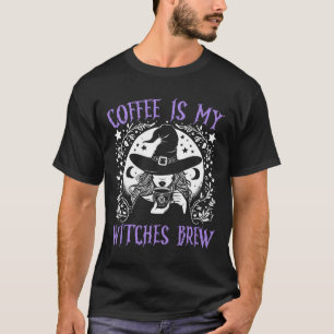 Kaffee ist meine Hexen Brew Retro Halloween Br T-Shirt