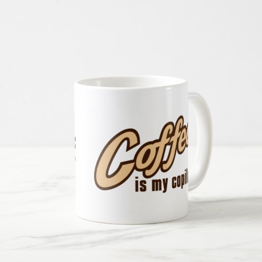 Kaffee ist meine Kopilot-Tasse Kaffeetasse (VorderseiteRechts)