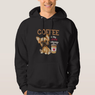 Kaffee ist meine Liebe Französischer Bulldog Welpe Hoodie