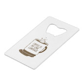 Kaffee ist meine Liebe Geldbeutel Flaschenöffner (Rückseite Schrägansicht)