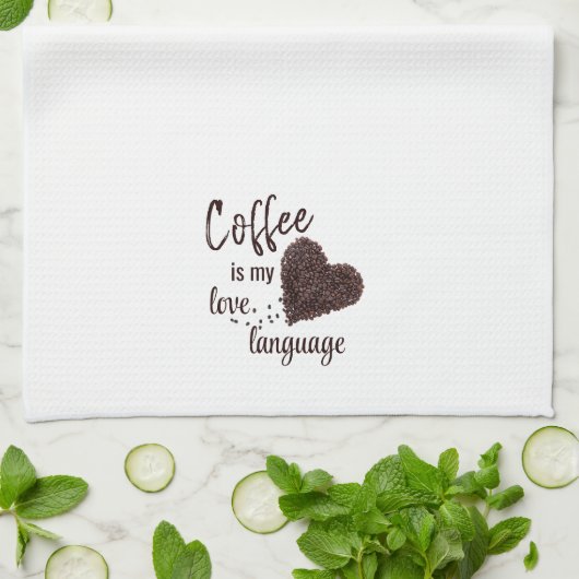 Kaffee ist meine Liebe Geschirrtuch (Gefaltet)