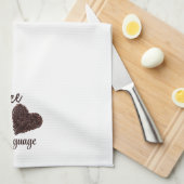 Kaffee ist meine Liebe Geschirrtuch (Viertel Falte)