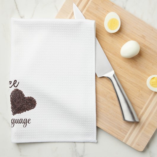 Kaffee ist meine Liebe Geschirrtuch (Viertel Falte)