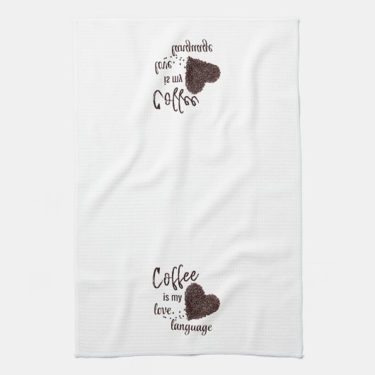 Kaffee ist meine Liebe Geschirrtuch (Vertikal)