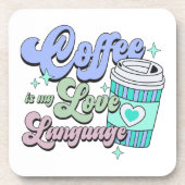 Kaffee ist meine Liebe Getränkeuntersetzer (Vorderseite)