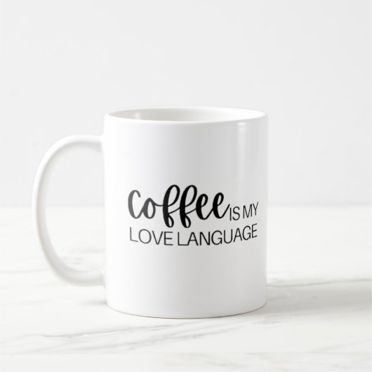 Kaffee ist meine Liebe Kaffeetasse (Links)
