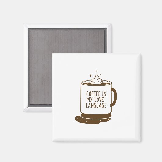 Kaffee ist meine Liebe Magnet (Vorderseite/Rückseite)