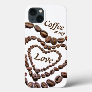 Kaffee ist meine Liebe mit Kaffeebohnen als Herz Case-Mate iPhone Hülle
