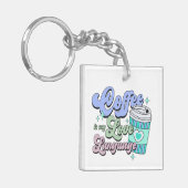 Kaffee ist meine Liebe Schlüsselanhänger (Vorderseite links)