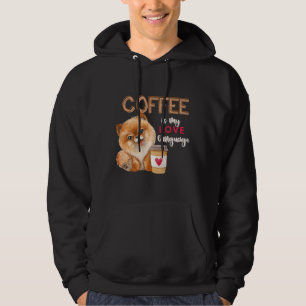 Kaffee ist meine Liebe Spitz Puppy Valent Hoodie