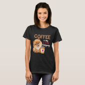 Kaffee ist meine Liebe Spitz Puppy Valent T-Shirt (Vorne ganz)