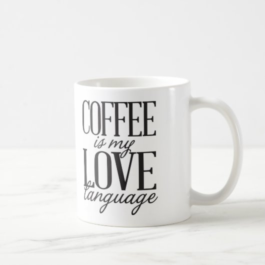 Kaffee ist meine Liebe-Sprachkaffee-Tasse Kaffeetasse (Rechts)