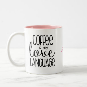 Kaffee ist meine Liebe-Sprachkaffee-Tasse Zweifarbige Tasse