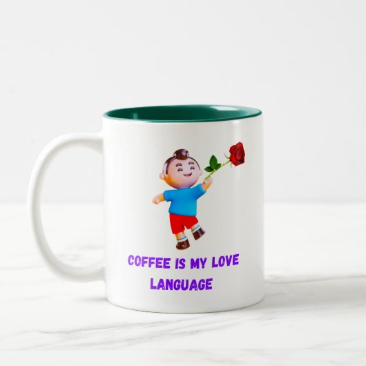 Kaffee ist meine Liebe Zweifarbige Tasse (Links)