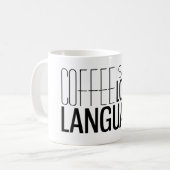 Kaffee ist meine Liebesprache Kaffeetasse (Vorderseite Links)