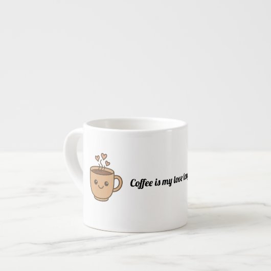 Kaffee ist meine Liebessprache Espressotasse (Vorderseite Links)
