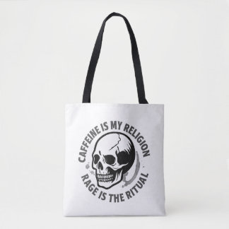 KAFFEE IST MEINE RELIGION. WUT IST DAS RITUAL. TASCHE