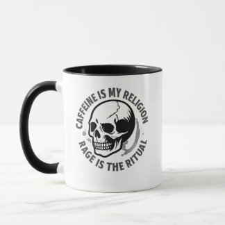 KAFFEE IST MEINE RELIGION. WUT IST DAS RITUAL. TASSE